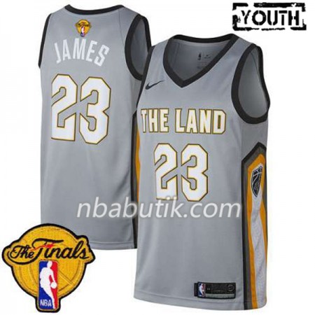 NBA Børn Trøje Cleveland Cavaliers LeBron James 23 2018 NBA Finals Nike Grøn Swingman
